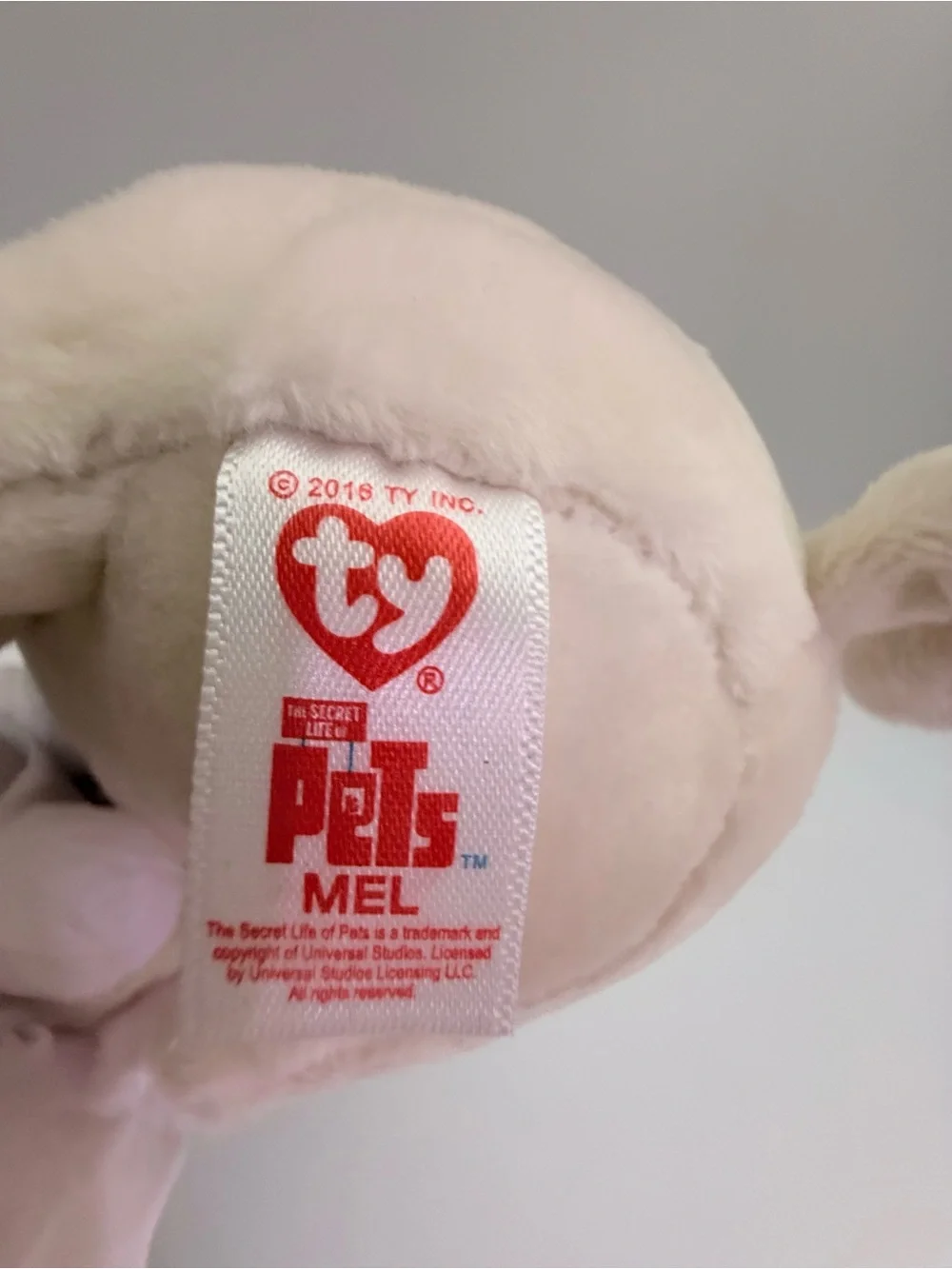 Ty Beanie Babies The Secret Life of Pets Mel Pug Dog Plush Stuffed Animal NWT